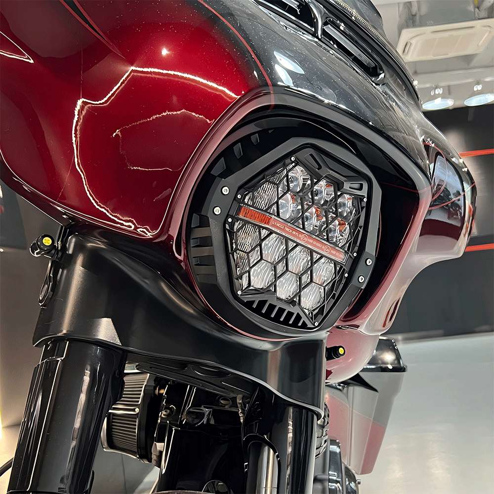 7" Honeycomb LED Headlights w/Bracket and DRL for Harley-Davidson