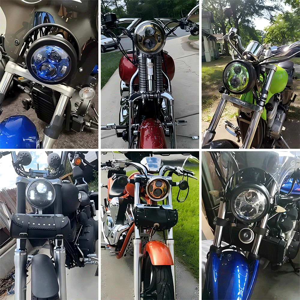 5.75 Inch Spider Series LED Motorcycle Projector Headlights for Harley