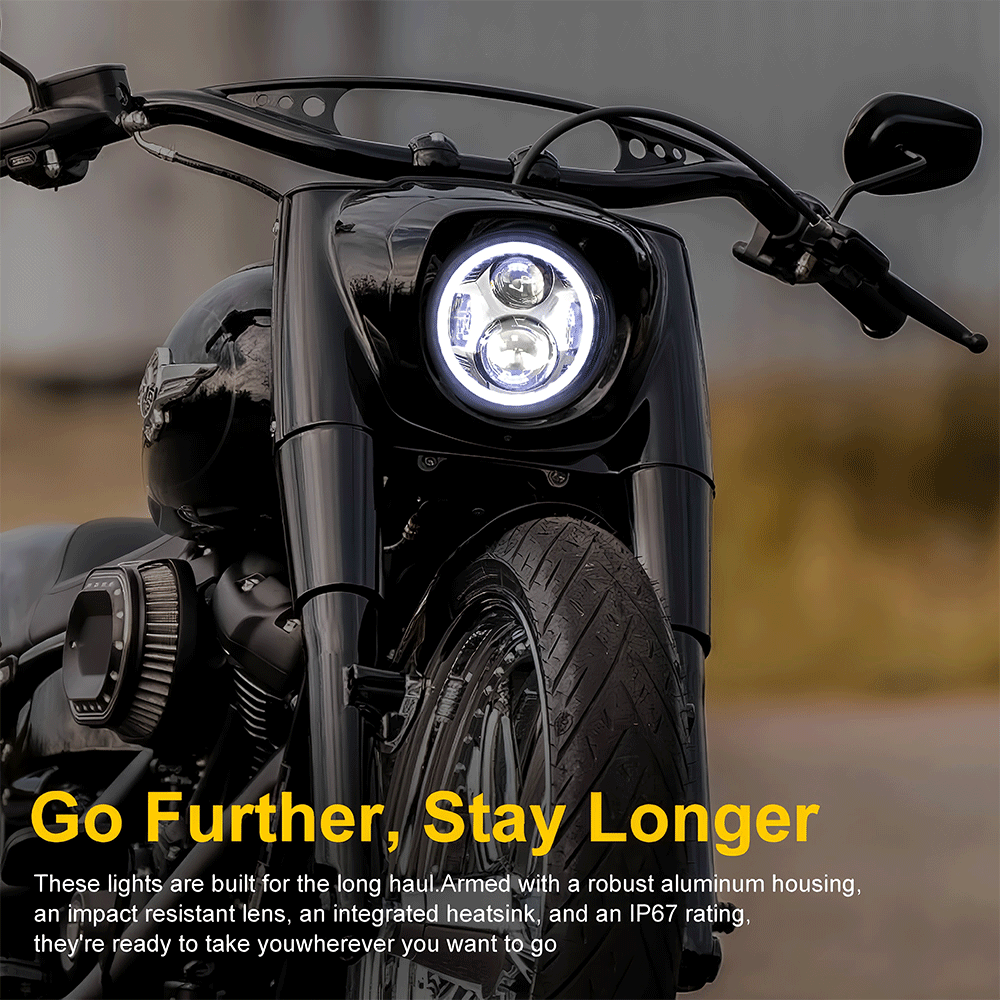 5.75 Inch Spider Series LED Motorcycle Projector Headlights for Harley
