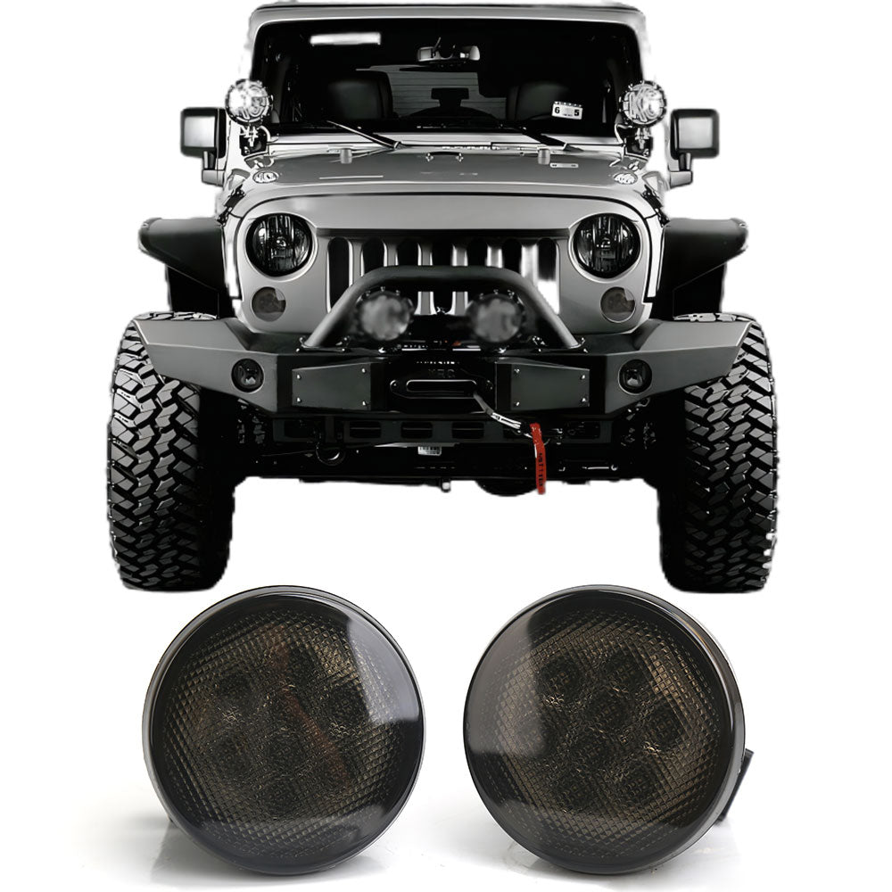 LED Front Turn Signal Lights for 2007-2018 Jeep Wrangler JK JKU (2pcs/set)
