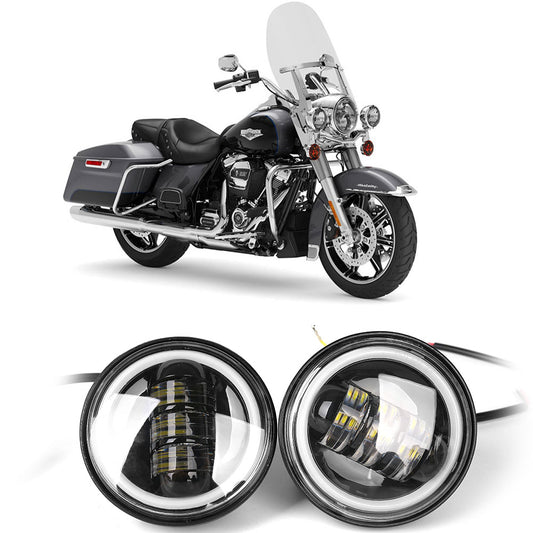 Harley-Davidson 4.5" 30W LED Passing Lamps with DRL (Chrome/Black) (2pcs/set)