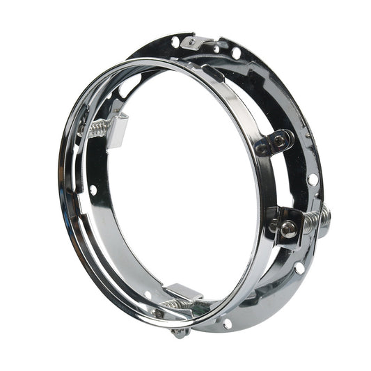 7 Inch Black/Chrome Round Mounting Ring Kit for Harley Davidson