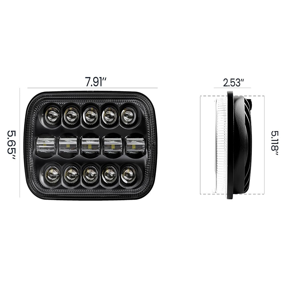 5x7 7x6 H6054 110W Led Headlights for Jeep XJ/YJ/MJ Chevy GMC Ford Toyota Nissan (2pcs/set)