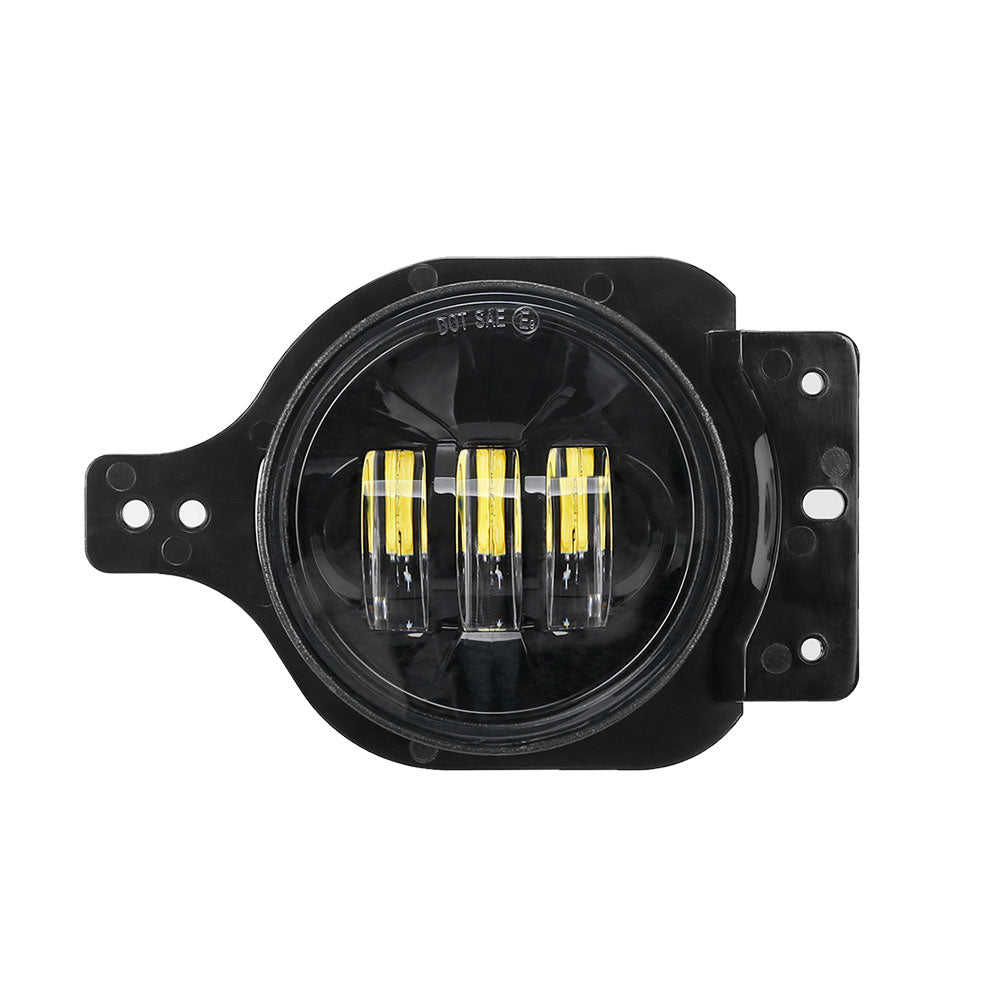 9" Black LED Headlights & 4" 60W Black LED Fog Lights Combo Kit Fits '18-'25 Jeep Wrangler JL JLU 4xe/ Jeep Gladiator JT