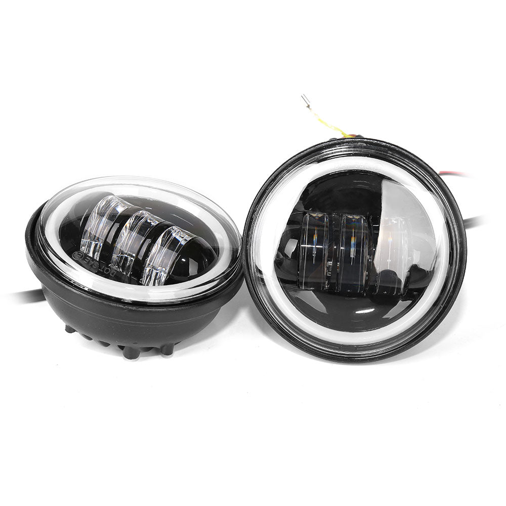 7"LED Headlights + 4.5" LED Fog Lights + Mounting Ring for Harley