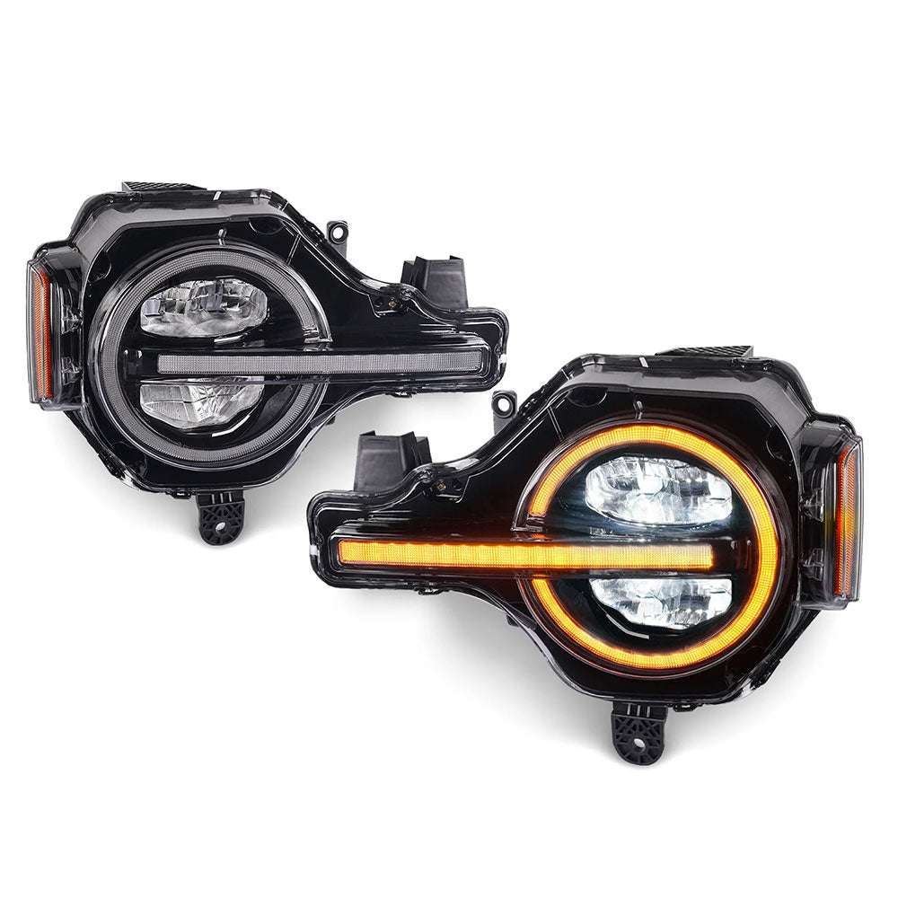 Ford Bronco Headlight Assembly with Progressive Sequential DRL & Turn Signals (2pcs/set)