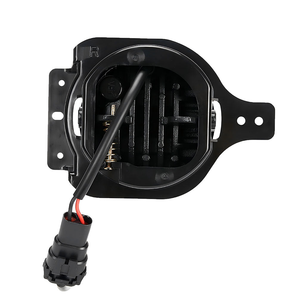 9" Black LED Headlights & 4" 60W Black LED Fog Lights Combo Kit Fits '18-'25 Jeep Wrangler JL JLU 4xe/ Jeep Gladiator JT