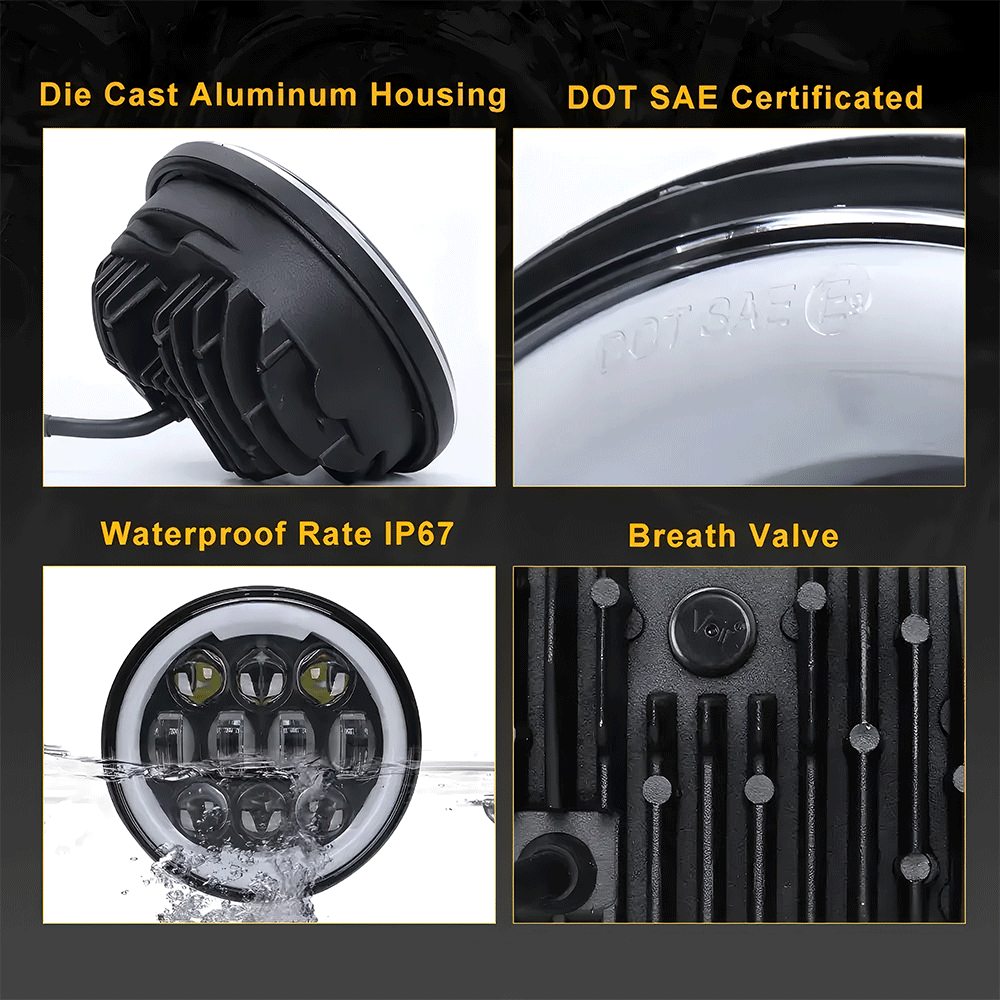 5.75 inch RGB LED Headlight for Harley Davidson
