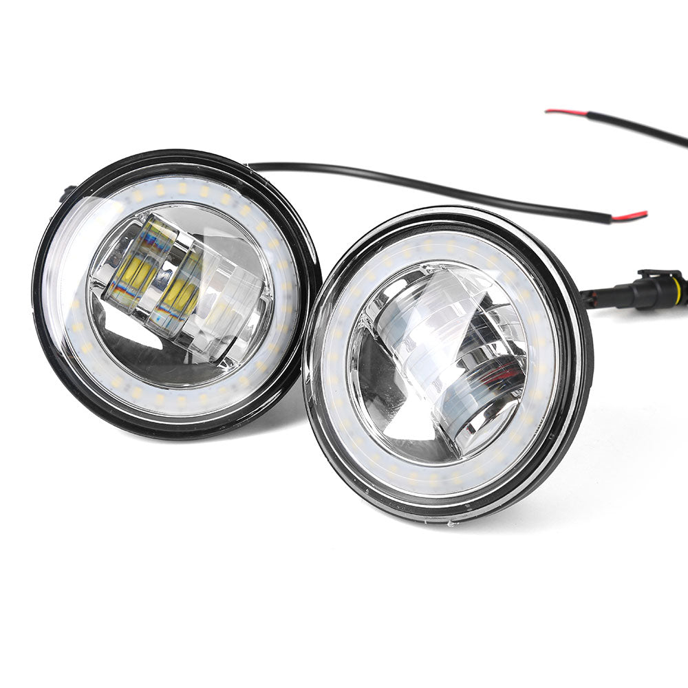 Harley-Davidson 4.5" 30W LED Passing Lamps with DRL (Chrome/Black)