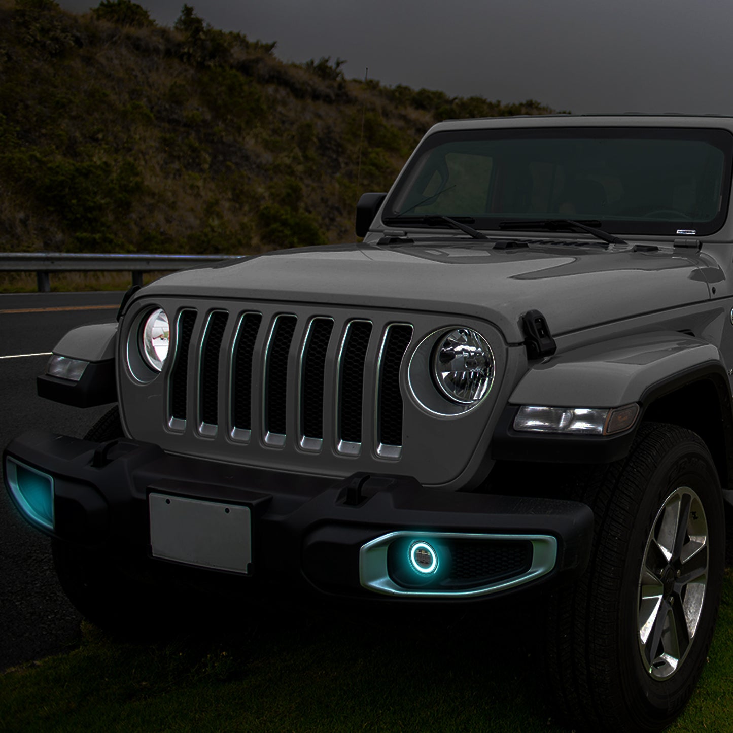 4 inch RGB Halo LED Fog Lights for '18-'25 Jeep Wrangle JL 4xe Gladiator JT (2pcs/set)