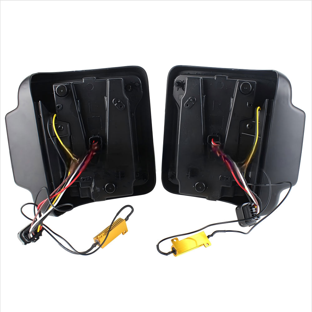 Smoked and Red 30W Assembly LED Tail Lights for 2018-2025 Jeep Wrangler JL JLU 4xe (2pcs/set)
