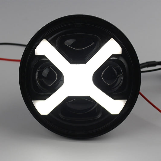 5.75" 60W New X-Shape LED Headlight with DRL for Harley-Davidson