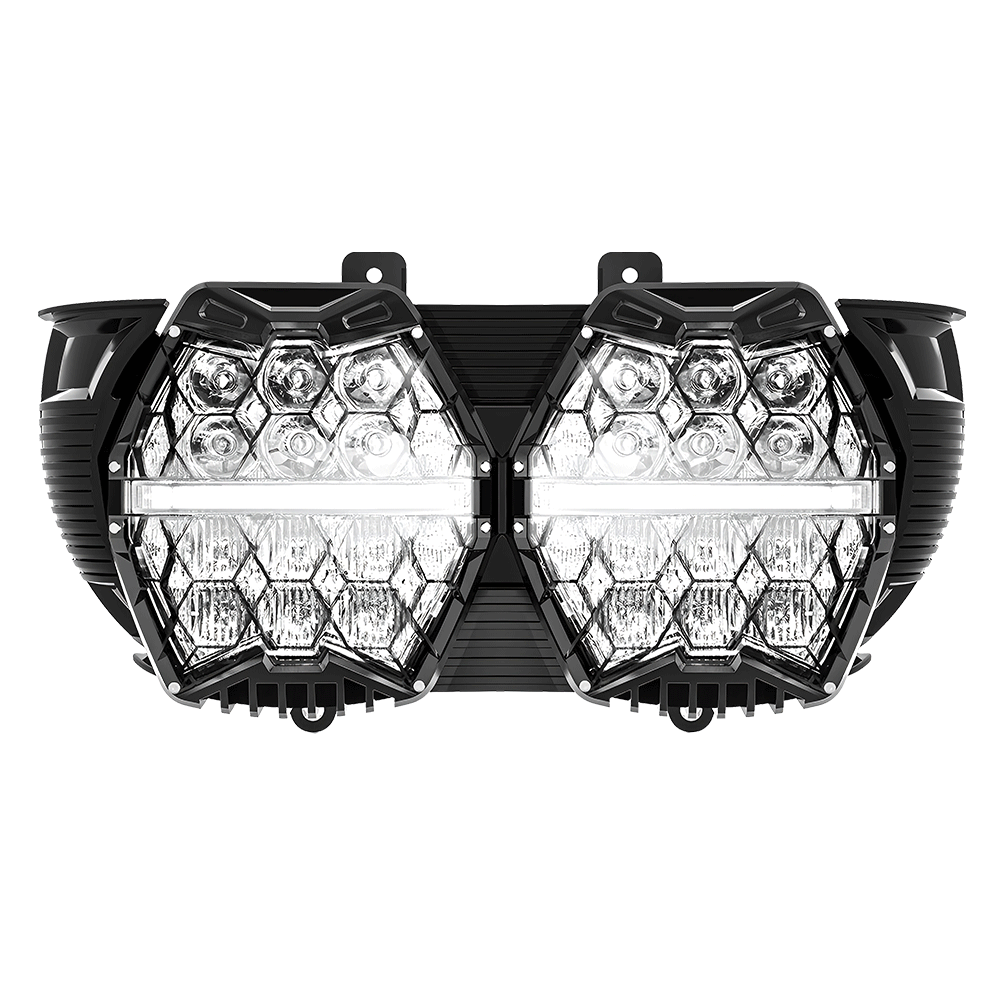 '15-'25 Harley Road Glide Dual Honeycomb 240W 5.75" LED Dual Headlight with DRL
