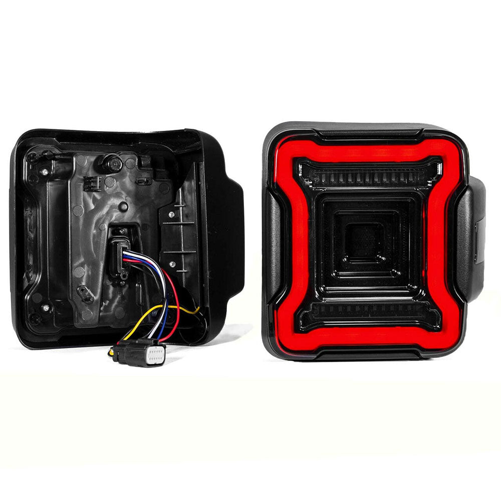 Smoked 60W LED Tail Light Assembly for 18'-25' Jeep Wrangler JL JLU 4xe