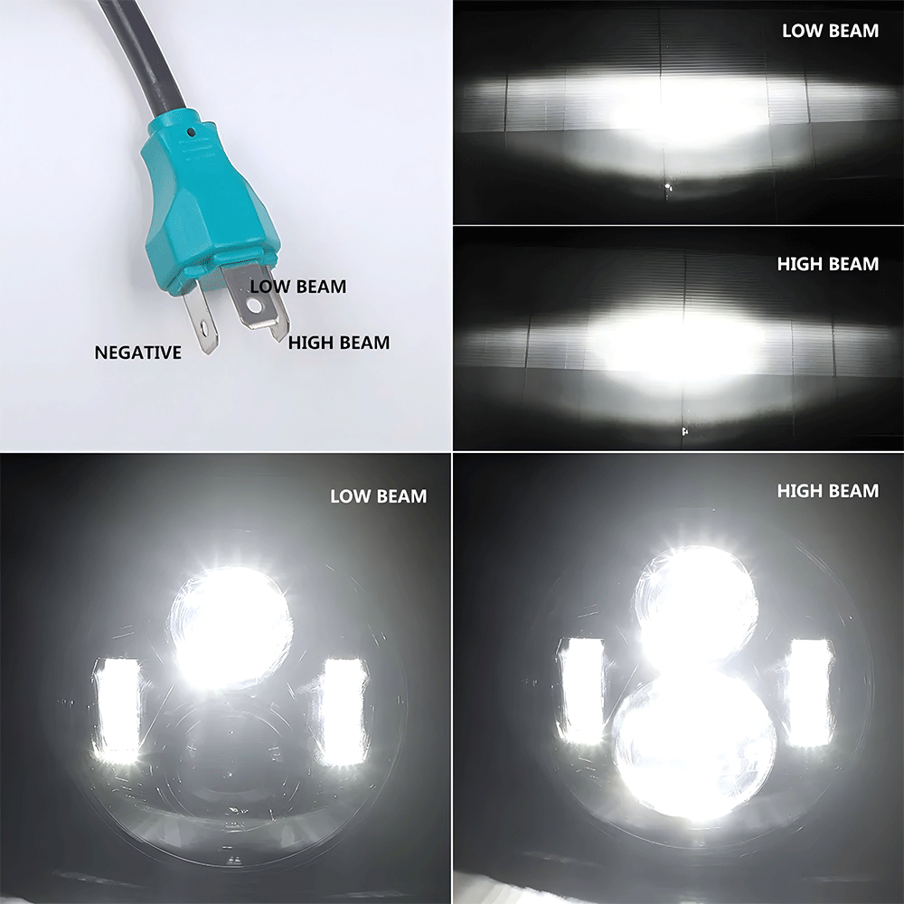 5.75 Inch Spider Series LED Motorcycle Projector Headlights for Harley