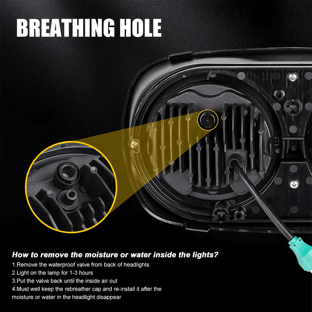 5.75" LED Headlights Dual Lens 105W Chrome/Black for Harley '98-'13 Road Glide