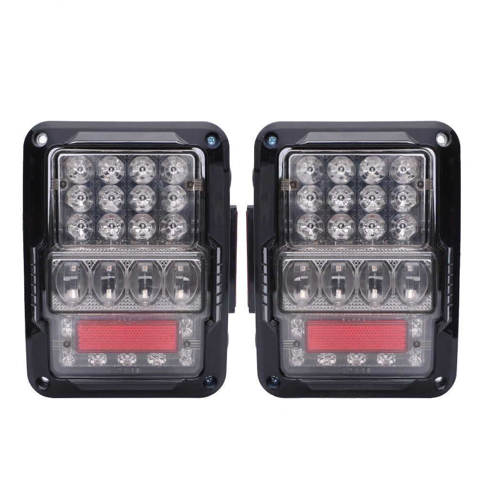 07"-18" Jeep Wrangler JK DOT 30W Black LED Tail Lights EMC Build-in (2Pcs/Set)