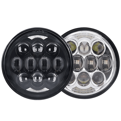 5.75 Inch 80W LED Headlight for Harley - 10 Light Beads with Bright DRL