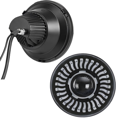 7" LED Lens Headlights with DRL & Turn Signal for 1976-2018 Jeep Wrangler CJ TJ LJ JK JKU (2pcs/set)