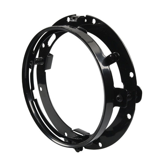 7 Inch Black/Chrome Round Mounting Ring Kit for Harley Davidson