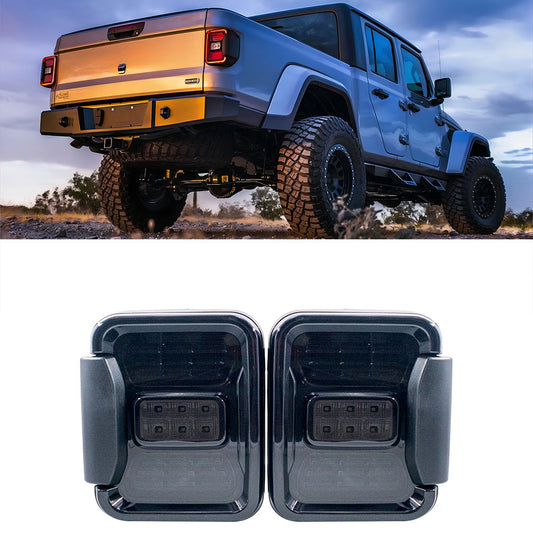 Smoked LED Tail Light Assembly for 2019-2025 Jeep Gladiator JT (Pair)