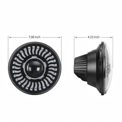 7" LED Lens Headlights with DRL & Turn Signal for 1976-2018 Jeep Wrangler CJ TJ LJ JK JKU (2pcs/set)