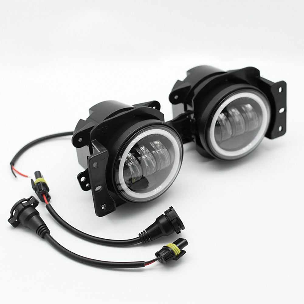 4" 60W Jeep Fog Lights with DRL & Turn Signal for '18-'25 Jeep Wrangle JL 4xe Gladiator JT