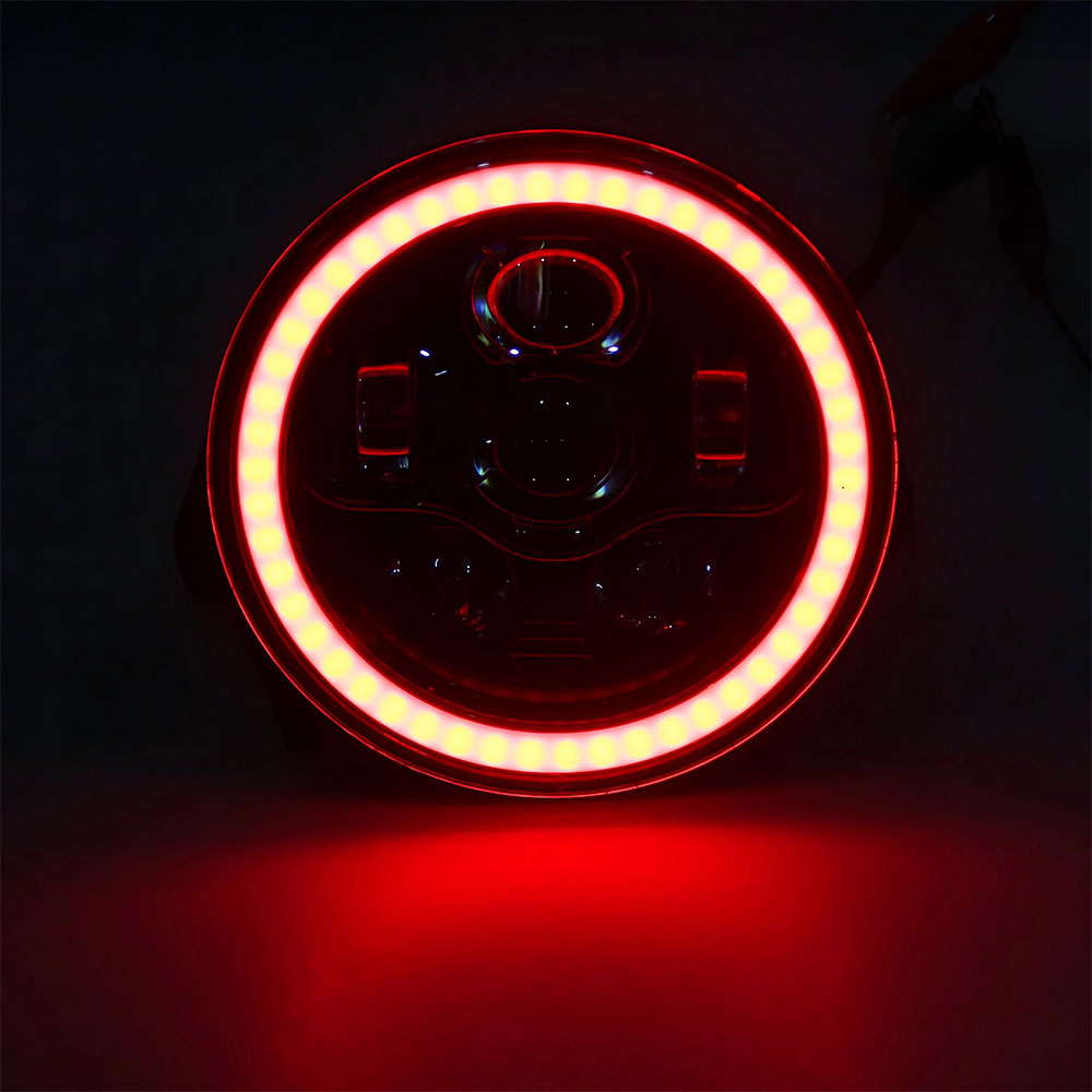 7" RGB LED Headlight with Wireless Remote for Harley Motorcycles