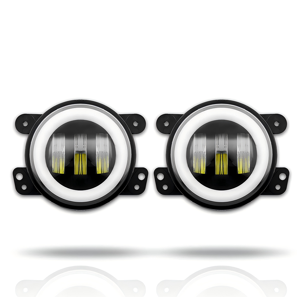4-Inch 30W RGB LED Fog Lights for 2007-2018 Jeep Wrangler JK JLU
