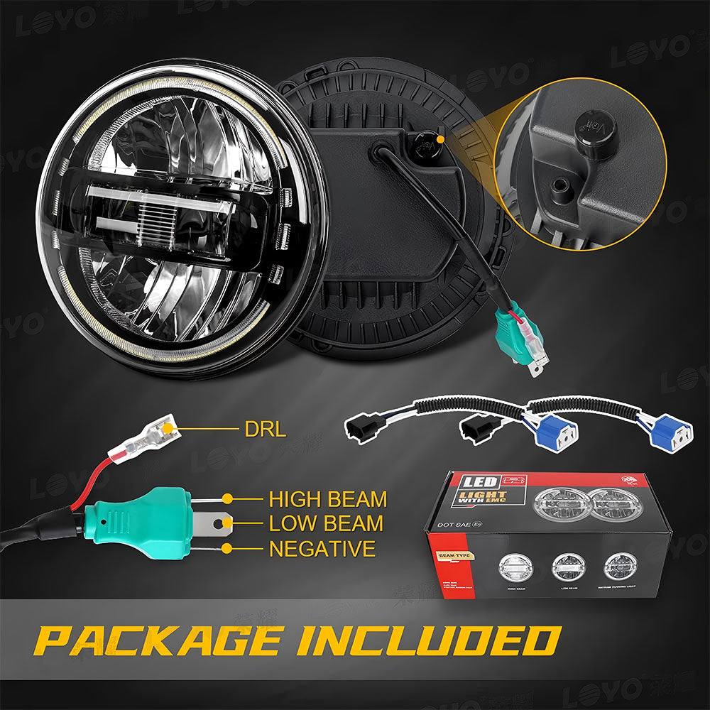 5.75"80W King Kong LED Headlight w/ DRL for Harley Davidson