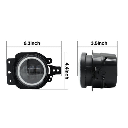 4" 60W Jeep Fog Lights with DRL & Turn Signal for '18-'25 Jeep Wrangle JL 4xe Gladiator JT