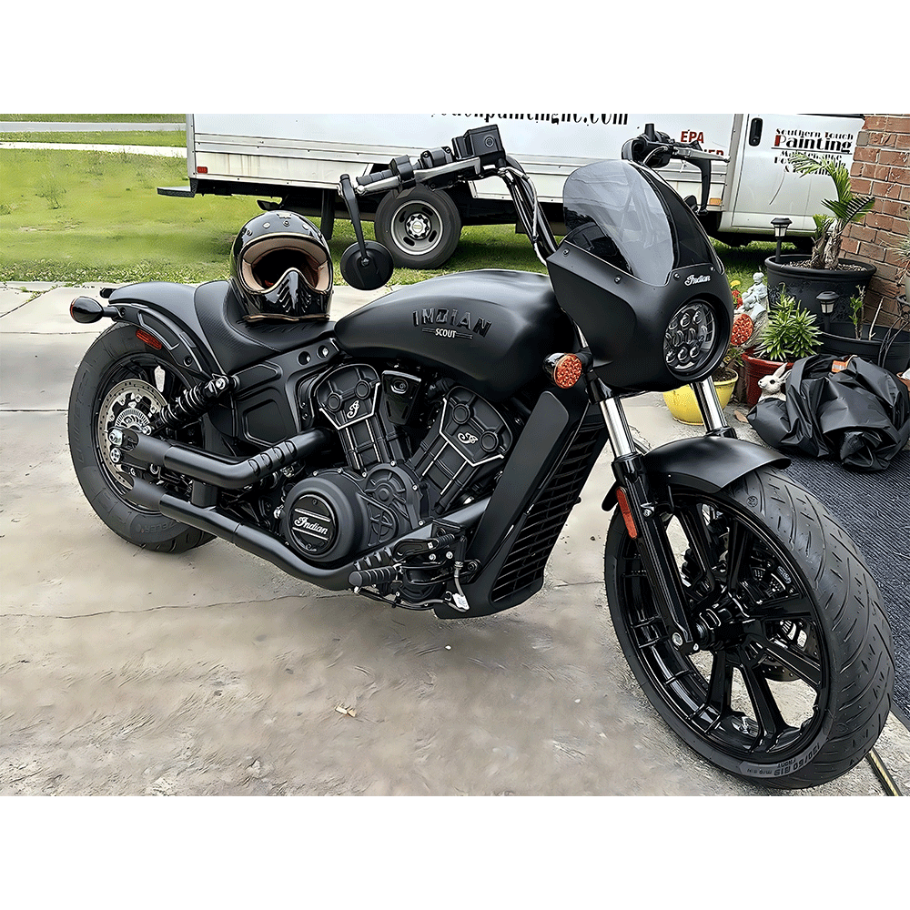 5.75 Inch 80W LED Headlight for Harley - 10 Light Beads with Bright DRL