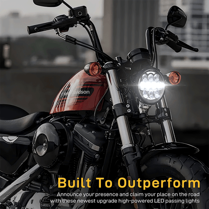 5.75 Inch 80W LED Headlight for Harley - 10 Light Beads with Bright DRL