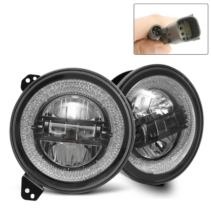 9 Inch Diamond RGB Halo LED Headlights for 18'-25' Jeep Wrangler JL 4xe & Jeep Gladiator JT (2Pcs/Set)